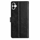 For Samsung Galaxy A06 4G Butterflies and Flowers Leather Phone Case(Black) - 3