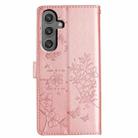 For Samsung Galaxy A16 5G Butterflies and Flowers Leather Phone Case(Rose Gold) - 3