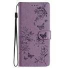 For Samsung Galaxy A26 5G Butterflies and Flowers Leather Phone Case(Purple) - 3