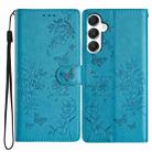 For Samsung Galaxy A26 5G Butterflies and Flowers Leather Phone Case(Blue) - 1