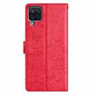 For Samsung Galaxy M33 Butterflies and Flowers Leather Phone Case(Red) - 3