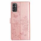 For Samsung Galaxy M52 5G Butterflies and Flowers Leather Phone Case(Rose Gold) - 3