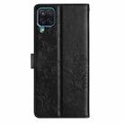For Samsung Galaxy M53 Butterflies and Flowers Leather Phone Case(Black) - 3