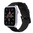 For Apple Watch 5 & 4 40mm / 3 & 2 & 1 38mm Leather Watch Band(Black) - 1