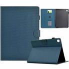 For Lenovo Tab M10 Gen 3 Solid Color Fiber Texture Smart Tablet Leather Case(Royal Blue) - 1