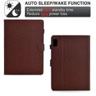 For Lenovo Tab P11 Gen 2 Solid Color Fiber Texture Smart Tablet Leather Case(Brown) - 3