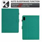 For Lenovo Tab P11 Gen 2 Solid Color Fiber Texture Smart Tablet Leather Case(Lake Green) - 3