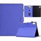 For Lenovo Tab P11 Gen 2 Solid Color Fiber Texture Smart Tablet Leather Case(Purple) - 1