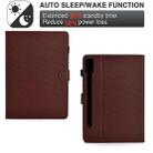 For Lenovo Tab P12 Solid Color Fiber Texture Smart Tablet Leather Case(Brown) - 3