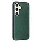 For Samsung Galaxy S24 FE 5G Carbon Fiber Texture Flip Leather Phone Case(Green) - 3