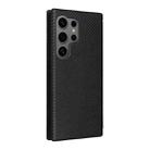 For Samsung Galaxy S25 Ultra 5G Carbon Fiber Texture Flip Leather Phone Case(Black) - 3