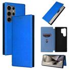 For Samsung Galaxy S25 Ultra 5G Carbon Fiber Texture Flip Leather Phone Case(Blue) - 1