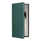 For Samsung Galaxy S25 Ultra 5G Carbon Fiber Texture Flip Leather Phone Case(Green) - 2