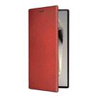 For Samsung Galaxy S25 Ultra 5G Carbon Fiber Texture Flip Leather Phone Case(Brown) - 2