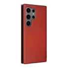 For Samsung Galaxy S25 Ultra 5G Carbon Fiber Texture Flip Leather Phone Case(Brown) - 3