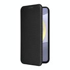 For Samsung Galaxy S25 5G Carbon Fiber Texture Flip Leather Phone Case(Black) - 2