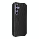 For Samsung Galaxy S25 5G Carbon Fiber Texture Flip Leather Phone Case(Black) - 3