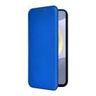 For Samsung Galaxy S25 5G Carbon Fiber Texture Flip Leather Phone Case(Blue) - 2