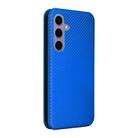 For Samsung Galaxy S25 5G Carbon Fiber Texture Flip Leather Phone Case(Blue) - 3