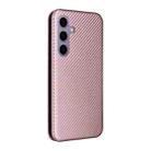 For Samsung Galaxy S25 FE 5G Carbon Fiber Texture Flip Leather Phone Case(Pink) - 3