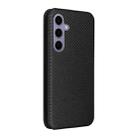 For Samsung Galaxy S25 FE 5G Carbon Fiber Texture Flip Leather Phone Case(Black) - 3