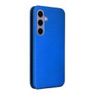 For Samsung Galaxy S25 FE 5G Carbon Fiber Texture Flip Leather Phone Case(Blue) - 3