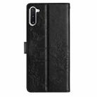 For Samsung Galaxy Note10 Butterflies and Flowers Leather Phone Case(Black) - 3