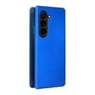 For Samsung Galaxy Z Fold6 Carbon Fiber Texture Flip Leather Phone Case(Blue) - 3