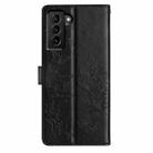 For Samsung Galaxy S21 FE 5G Butterflies and Flowers Leather Phone Case(Black) - 2