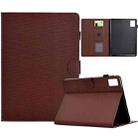 For Xiaomi Pad 6 / 6 Pro Solid Color Fiber Texture Smart Tablet Leather Case(Brown) - 1