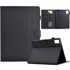 For Xiaomi Pad 6 / 6 Pro Solid Color Fiber Texture Smart Tablet Leather Case(Black) - 1