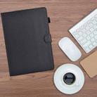 For Xiaomi Redmi Pad SE Solid Color Fiber Texture Smart Tablet Leather Case(Black) - 2