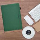 For Xiaomi Redmi Pad SE Solid Color Fiber Texture Smart Tablet Leather Case(Green) - 2