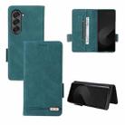 For Samsung Galaxy Z Fold6 Magnetic Clasp Leather Phone Case(Green) - 1