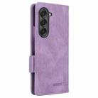 For Samsung Galaxy Z Fold6 Magnetic Clasp Leather Phone Case(Purple) - 3