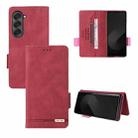 For Samsung Galaxy Z Fold6 Magnetic Clasp Leather Phone Case(Red) - 1