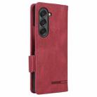 For Samsung Galaxy Z Fold6 Magnetic Clasp Leather Phone Case(Red) - 3