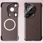 For Huawei Pura 70 Pro Borderless Upshrink Camera Protection Magnetic Phone Case(Brown) - 1