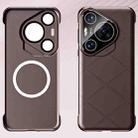 For Huawei Pura 70 Ultra Borderless Upshrink Camera Protection Magnetic Phone Case(Brown) - 1