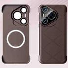 For Huawei Pura 70 Borderless Upshrink Camera Protection Magnetic Phone Case(Brown) - 1