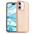 For iPhone 16 Plus Glitter Powder TPU Hybrid PC Phone Case(Orange) - 1