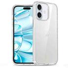 For iPhone 16 Glitter Powder TPU Hybrid PC Phone Case(Transparent) - 1