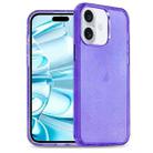For iPhone 16 Glitter Powder TPU Hybrid PC Phone Case(Purple) - 1