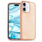 For iPhone 16 Glitter Powder TPU Hybrid PC Phone Case(Orange) - 1