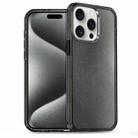 For iPhone 15 Pro Glitter Powder TPU Hybrid PC Phone Case(Black) - 1