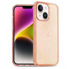 For iPhone 14 Plus Glitter Powder TPU Hybrid PC Phone Case(Orange) - 1