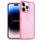 For iPhone 14 Pro Glitter Powder TPU Hybrid PC Phone Case(Pink) - 1