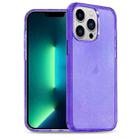 For iPhone 13 Pro Max Glitter Powder TPU Hybrid PC Phone Case(Purple) - 1