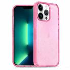 For iPhone 12 Pro Max Glitter Powder TPU Hybrid PC Phone Case(Pink) - 1