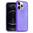 For iPhone 12 Pro Glitter Powder TPU Hybrid PC Phone Case(Purple) - 1